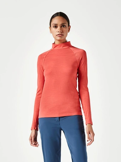 Shop Aeance Women's Bonded Long Sleeve Merino Jersey - Archive Offer In Coral