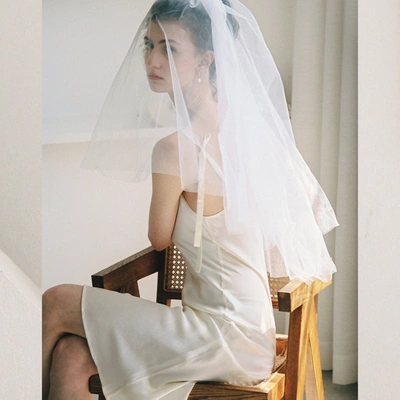 Shop Not Just Pajama | French Lace Silk Slip Dress - White