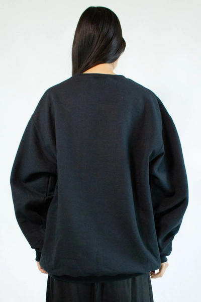 Shop Nika Tang Black Portrait Sweatshirt
