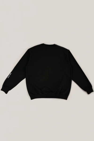 Shop Nika Tang Black Portrait Sweatshirt