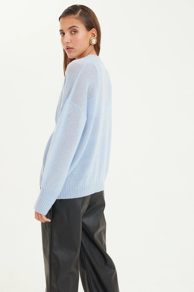 Shop Antonella Rizza Cardigan Extralight Diamond Lightblue In Blue