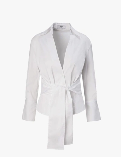 Shop A-line Monica Belted Blouse In White