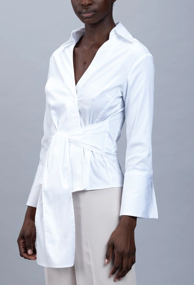 Shop A-line Monica Belted Blouse In White