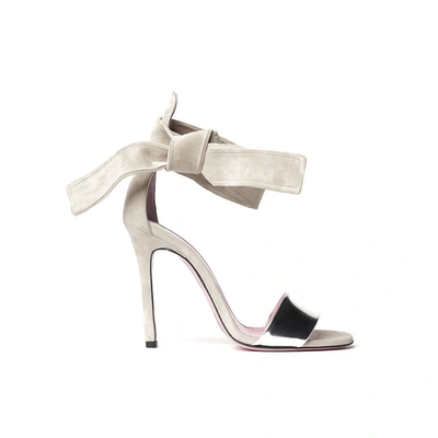 Shop Phare Ankle Tie Stiletto Sandal In Brulee Suede