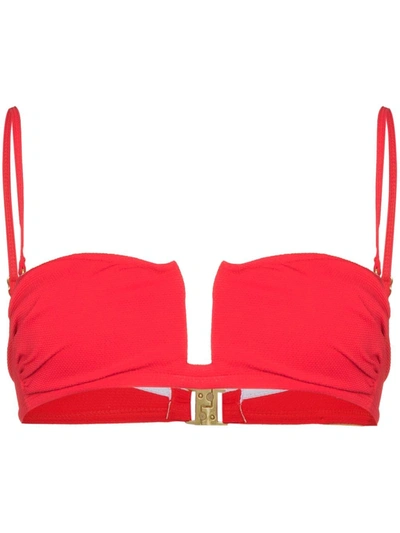 Shop Alexandra Miro Jenna Bikini Top In Red