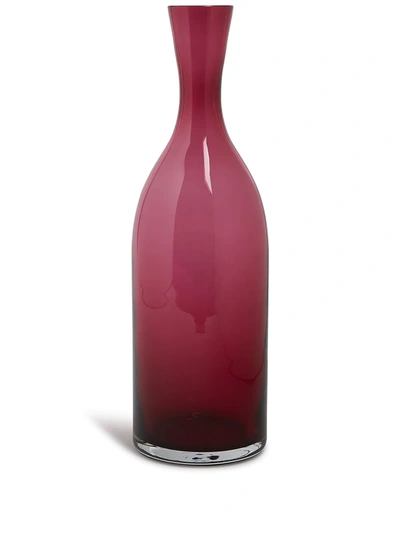 Shop Nasonmoretti Morandi Glass Bottle In Red