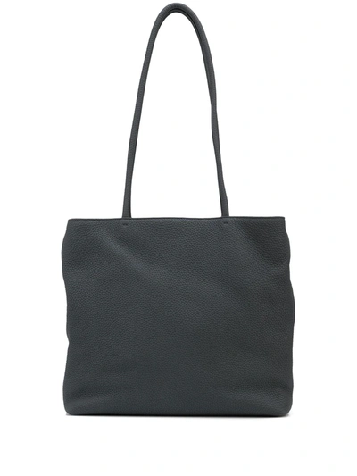 Shop The Row Grained-leather Tote Bag In Blue