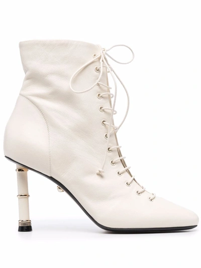 Shop Alevì Lace-up Ankle Boots In Neutrals