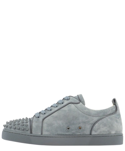 Shop Christian Louboutin "louis Junior Spikes" Sneakers In Grey