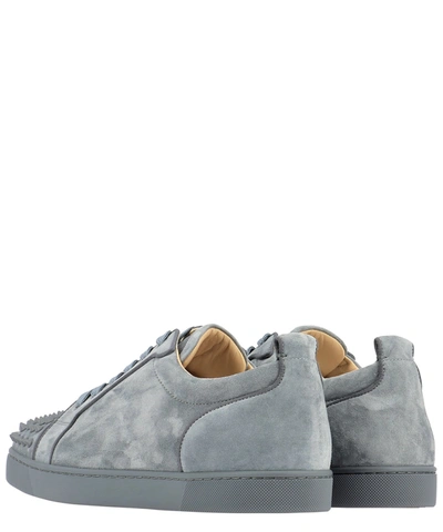 Shop Christian Louboutin "louis Junior Spikes" Sneakers In Grey