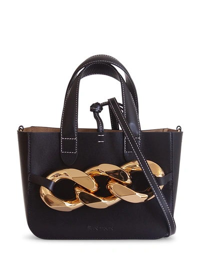 Shop Jw Anderson Chain-link Detail Tote Bag In Nero