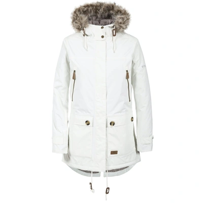 Shop Trespass Womens/ladies Clea Waterproof Padded Jacket In White