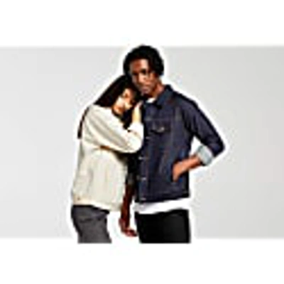 Hegarty Unisex Denim Jacket In Ecru In Denim