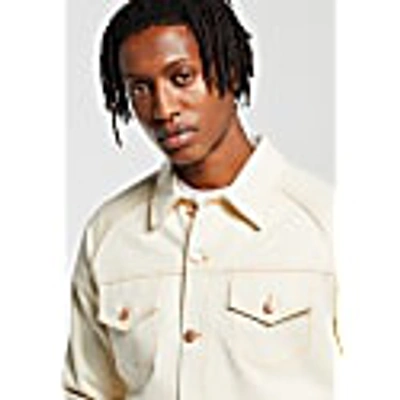 Hegarty Unisex Denim Jacket In Ecru In Denim