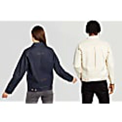 Hegarty Unisex Denim Jacket In Ecru In Denim
