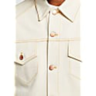 Hegarty Unisex Denim Jacket In Ecru In Denim