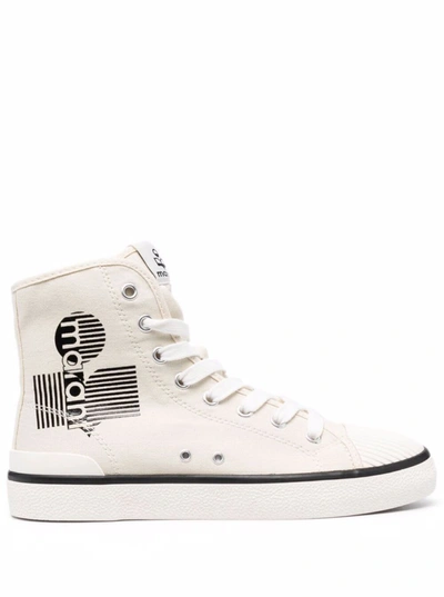 Isabel Marant Off-white Bankeen High Sneakers In White