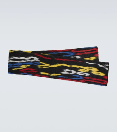 Shop Saint Laurent Wool And Mohair Scarf In Multicoloured