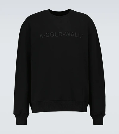 Shop A-cold-wall* Long-sleeved Logo Sweatshirt In Black