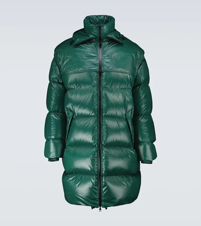 Shop Bottega Veneta Quilted Nylon Coat In Green