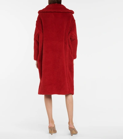 Shop Max Mara Teddy Bear Icon Alpaca, Wool And Silk Coat In Red