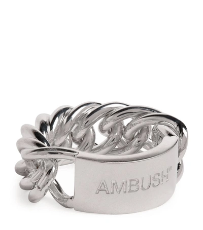 Shop Ambush Chain Ring 4 In Silver