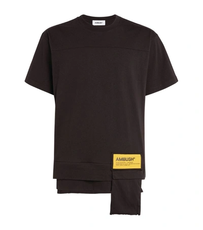 Shop Ambush Cotton Waist Pocket T-shirt In Brown