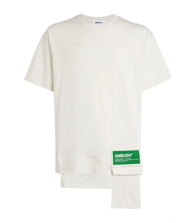 Shop Ambush Cotton Waist Pocket T-shirt In Beige