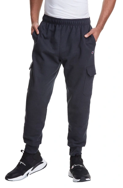 Shop Champion Powerblend Cargo Joggers In Black