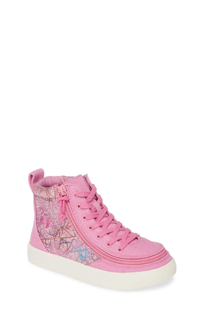 Shop Billy Footwear Kids' Classic Lace High Top Sneaker In Pink Print