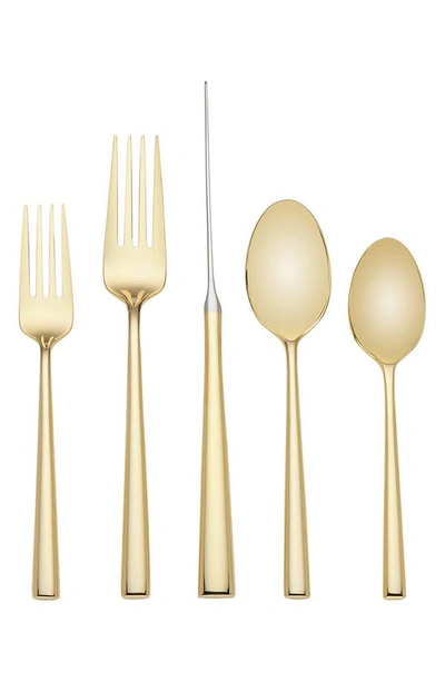 Kate Spade New York Malmo Gold 5-piece Flatware Place Setting In Gold