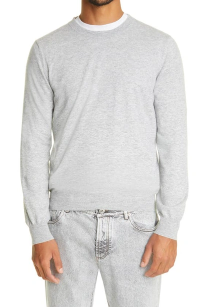 Shop Brunello Cucinelli Cashmere Sweater In Lt Grey