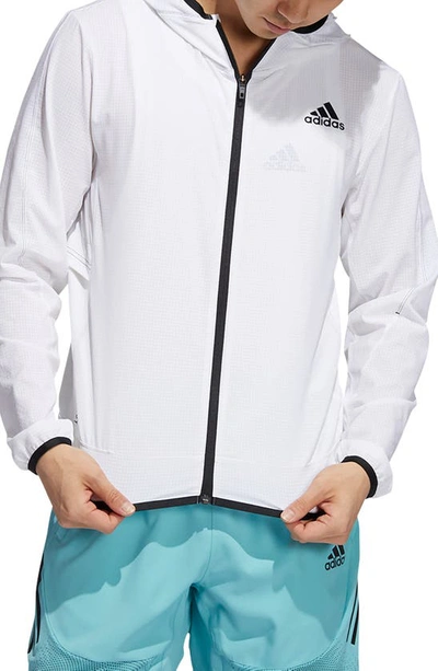 Adidas Originals Adidas Men's Badge Of Sports Warrior Slim-fit Hooded  Training Jacket In White | ModeSens
