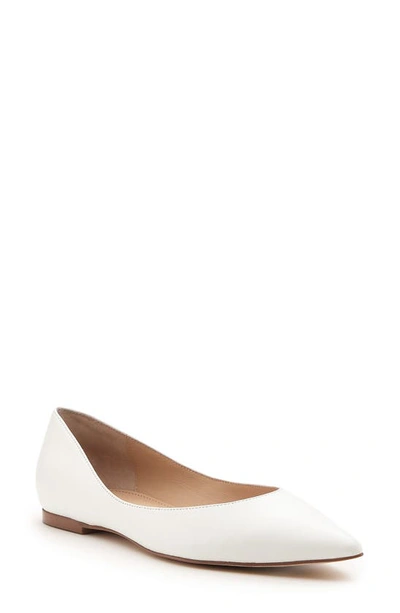 Shop Botkier Annika Pointed Toe Flat In Coconut Leather