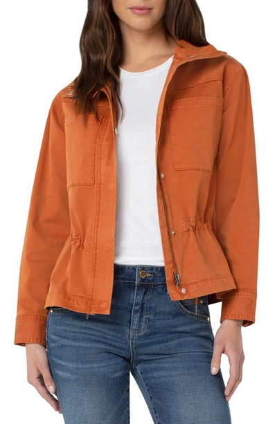 Shop Liverpool Los Angeles Zip Front Anorak In Curry Spice