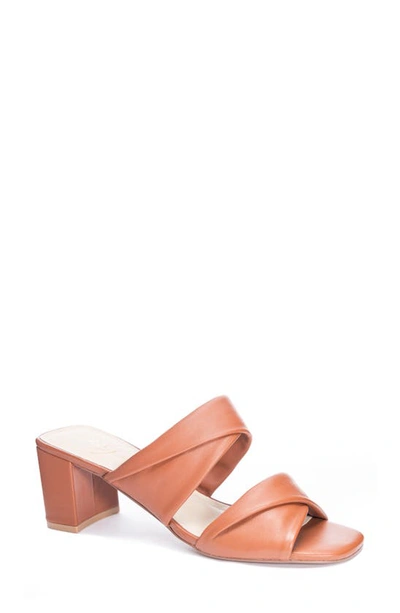 Shop 42 Gold Loralie Slide Sandal In Brown Leather