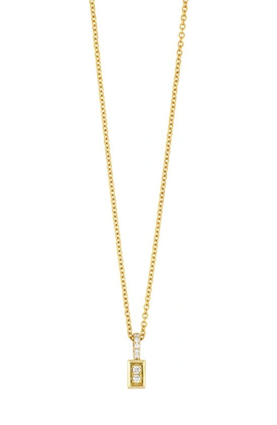 Bony Levy Katherine Diamond Rectangle Pendant Necklace In 18k Yellow Gold