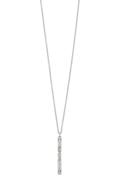 Shop Bony Levy Maya Bar Pendant Necklace In 18k White Gold