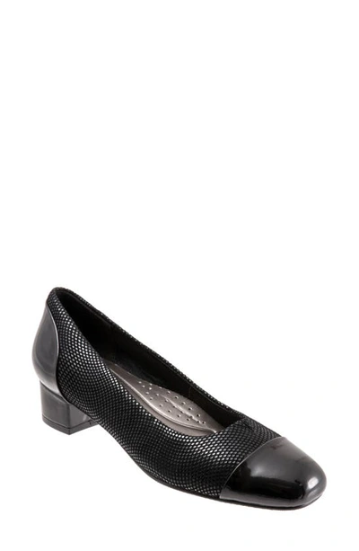 Shop Trotters Daisy Pump In Black Mini D