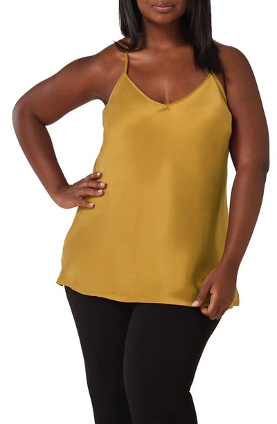 Shop Maree Pour Toi Silk Charmeuse Tank In Gold