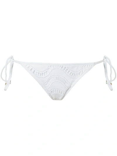 Shop Amir Slama Patterned Bikini Bottom In White