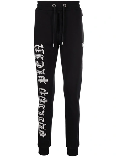 Shop Philipp Plein Logo-print Jogging Trousers In Black