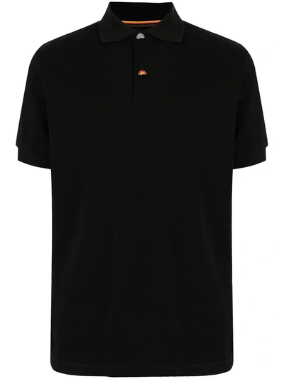 Shop Paul Smith Rainbow-plaque Cotton Polo Shirt In Black