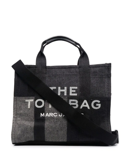 Marc Jacobs The Small Denim Tote Bag In Black