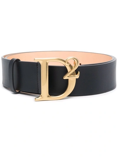 Shop Dsquared2 D2 Leather Belt In Black