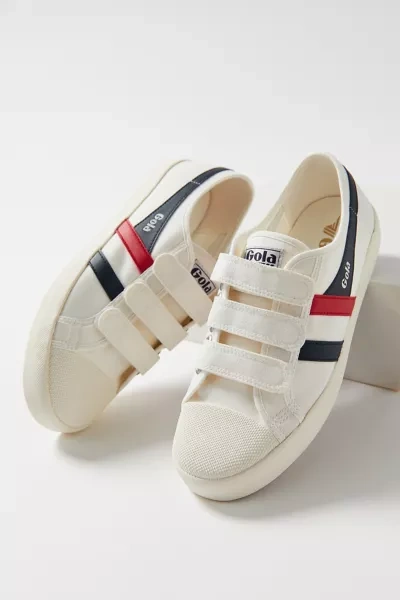 Shop Gola Classic Coaster Hook-and-loop Sneaker In White