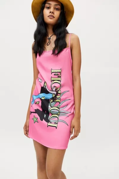 Shop Fiorucci Frankenstein Mermaid Slip Dress In Pink