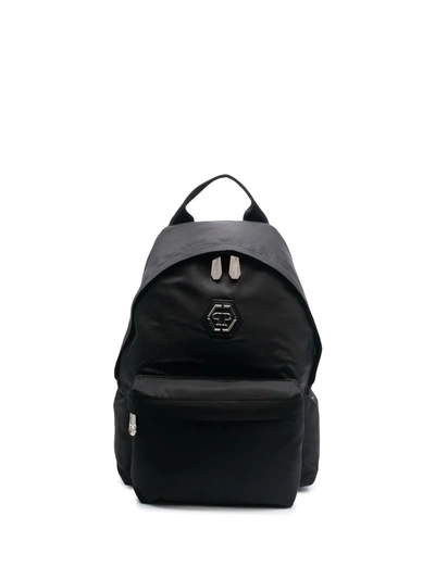 Shop Philipp Plein Logo-plaque Backpack In 黑色