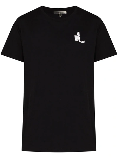 Shop Isabel Marant Zafferh Logo-print T-shirt In 黑色