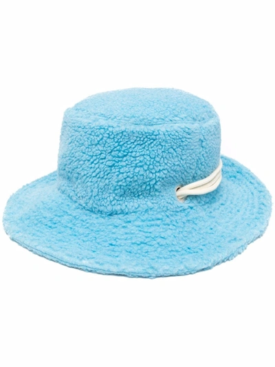 Shop Khrisjoy Puff Bucket Hat In Blue